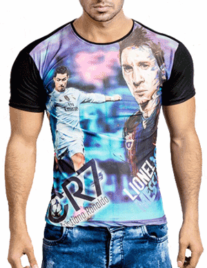 تیشرت طرح Messi & Ronaldo