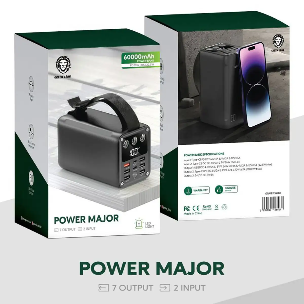 پاور بانک Green Lion Power Major GNMPB60KBK (4)